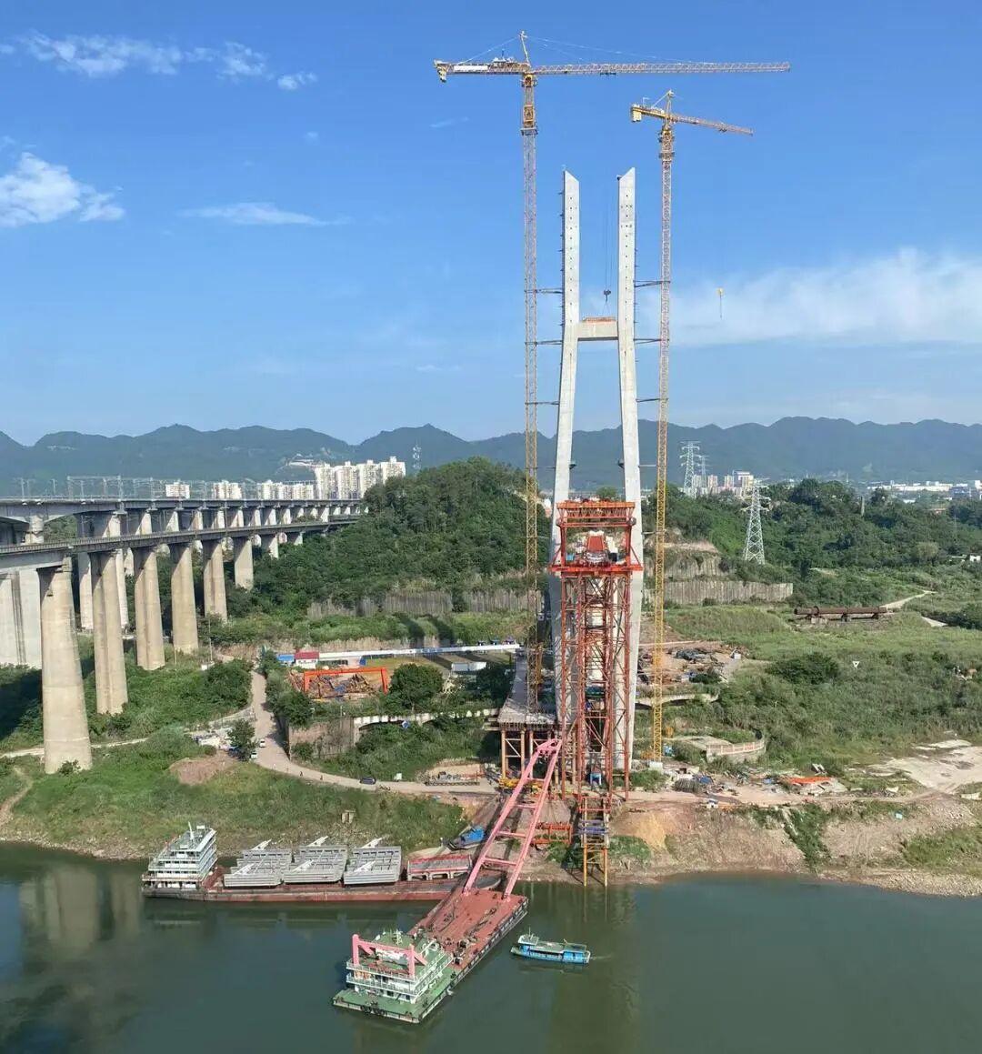 نظام مراقبة سلامة رافعات الجسور التابع لـ WTAU يرافق بناء "ثمانية خطوط سكك حديدية عالية السرعة عمودية وثمانية خطوط أفقية"