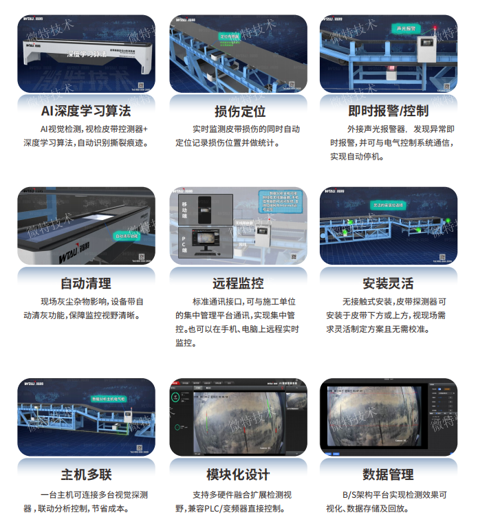 يساعد نظام الكشف عن تمزق الحزام المدعوم بالذكاء الاصطناعي من WTAU في استقرار نقل المواد في محطات الطاقة الحيوية وقد تم الاعتراف به من قبل الصناعة.